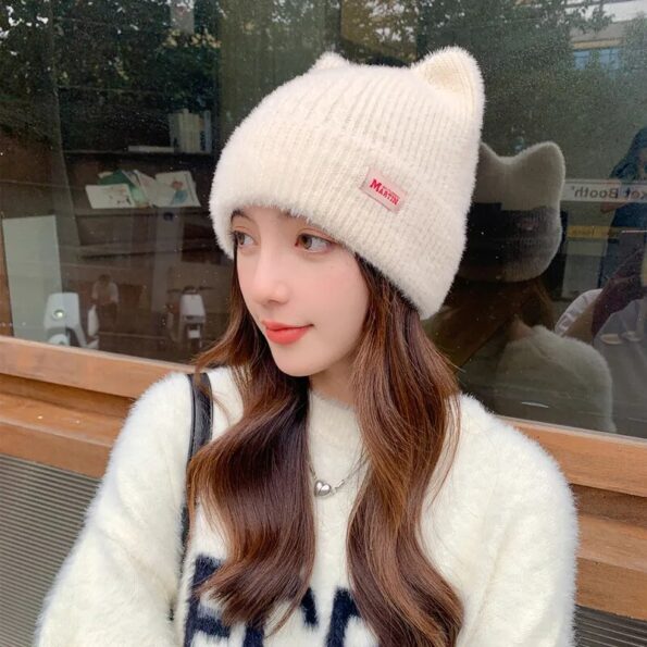 New-Women-Cute-Cat-Ear-Earflap-Winter-Hat-Fashion-Faux-Fur-Knitted-Hat-Kpop-Style-Soft-4