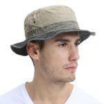 VOBOOM-Bucket-Hats-for-Men-Washed-Cotton-Outdoor-Panama-Hat-Summer-Fishing-Hunting-Cap-UV400-Sun