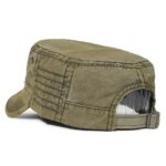 Washed-Cotton-Military-Caps-Men-Cadet-Army-Cap-Unique-Design-Vintage-Flat-Top-Hat